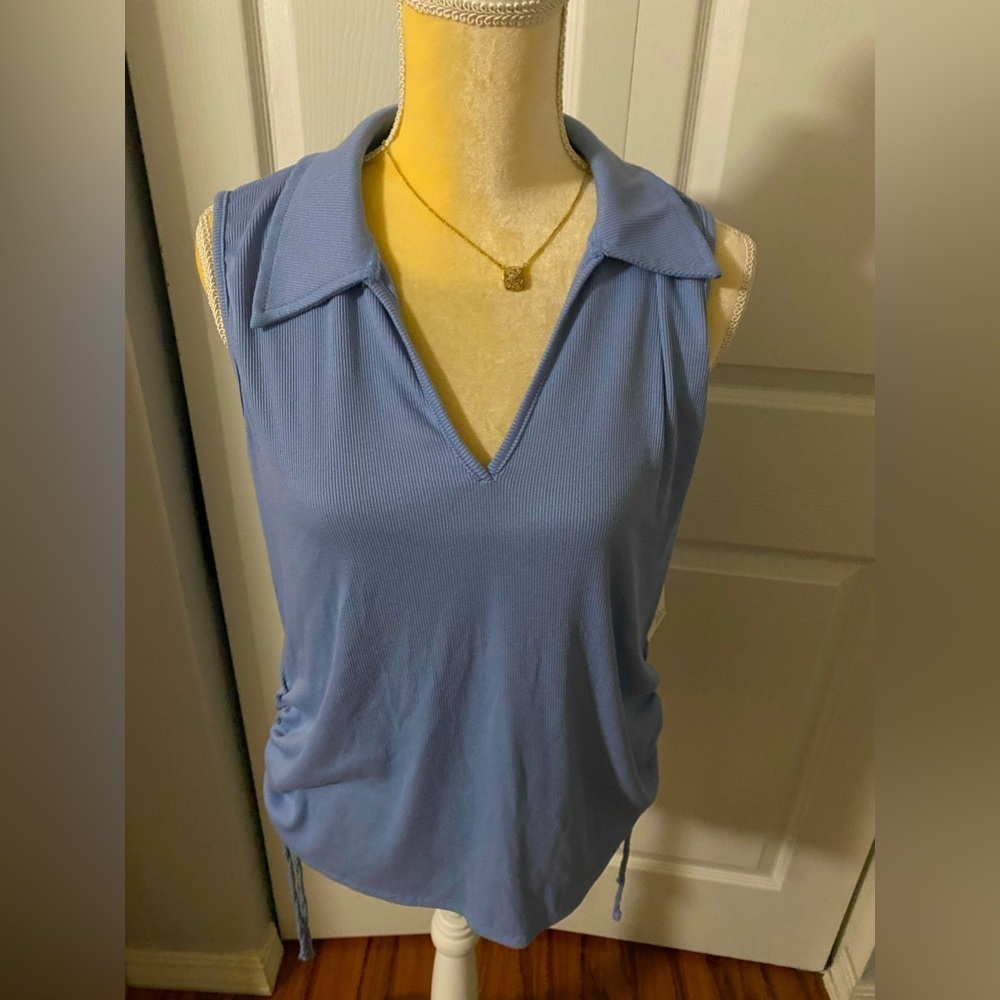 NWT Ava James blue sleeveless top